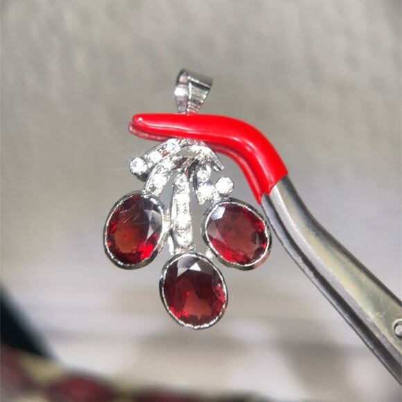 Silver Garnet Set - Picture 6 of 6